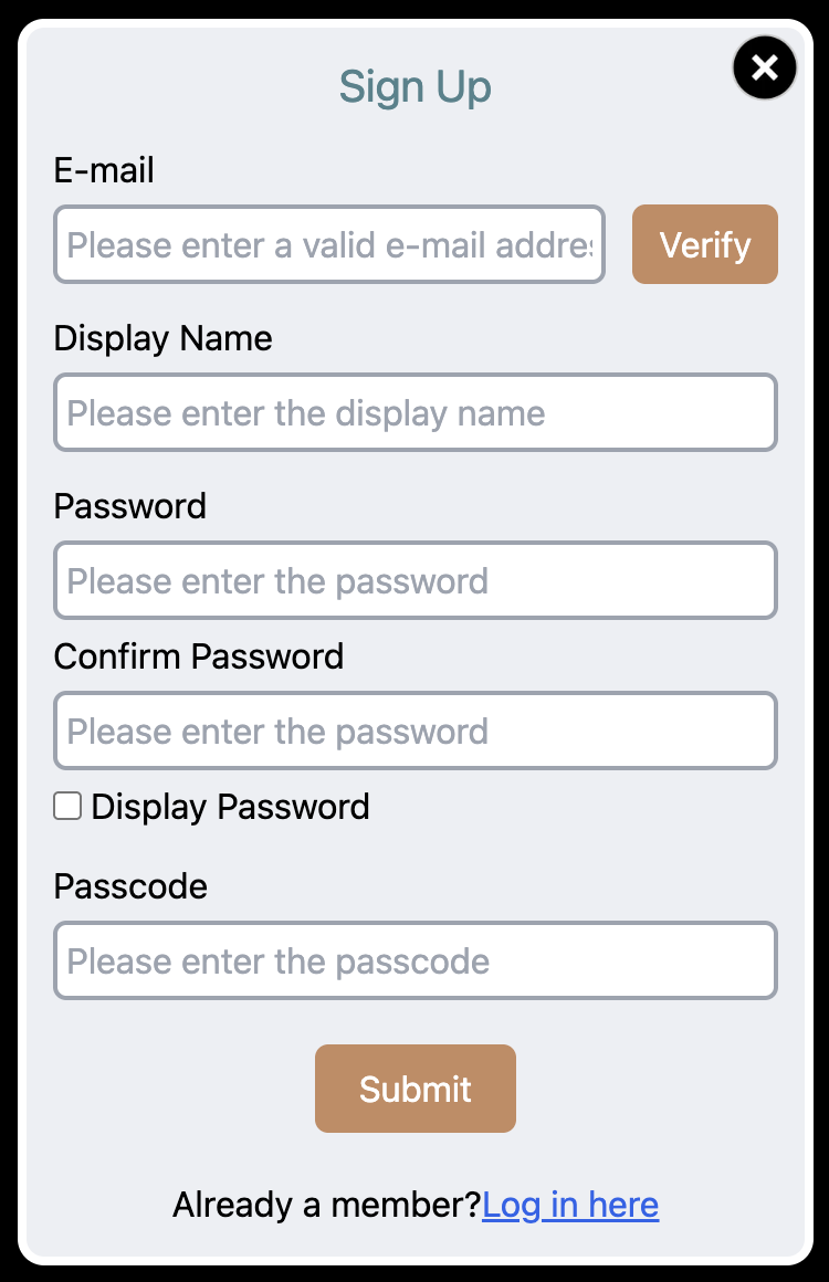signup